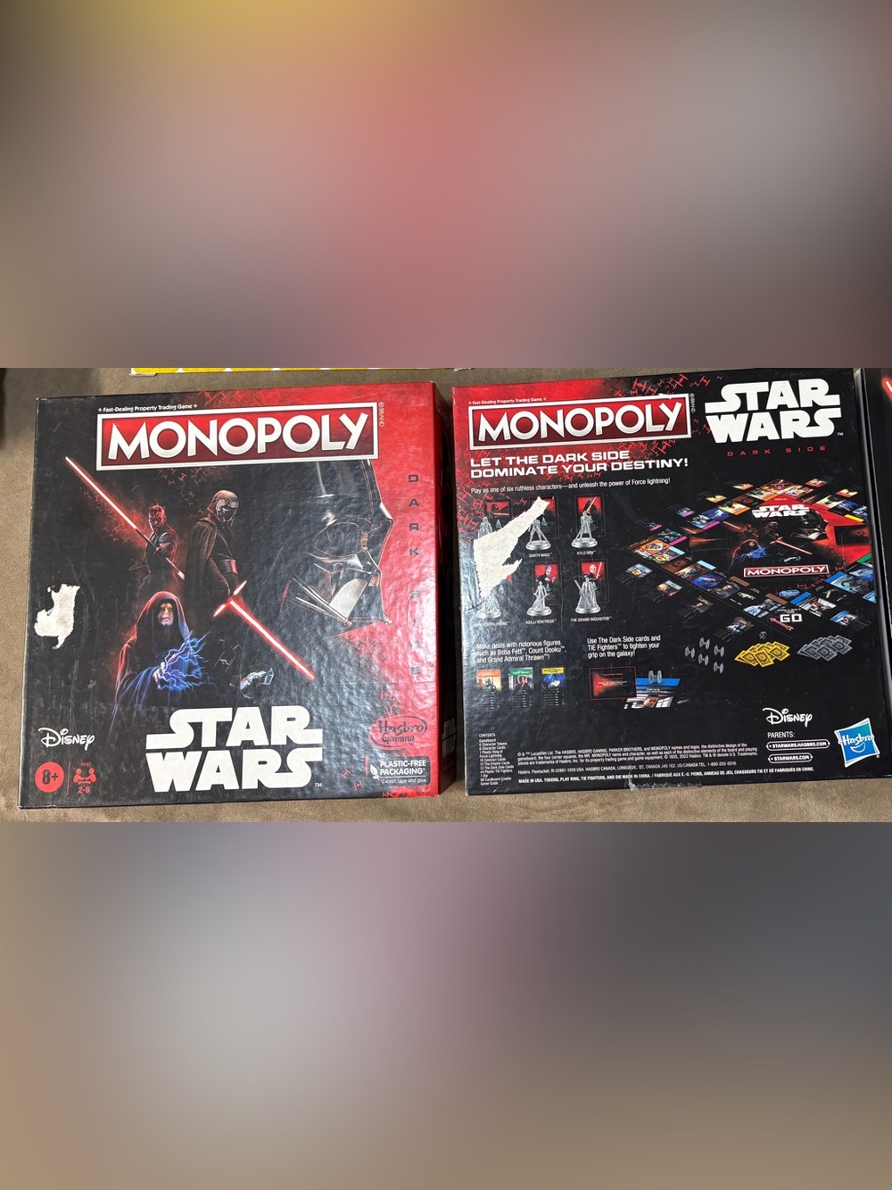 Hasbro Star Wars Dark Side Edition Monopoly Board Game- complete! EUC